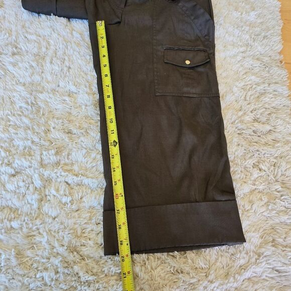 CACHE Vintage Y2k Capri Green Cargo Pants Utility Size 0 Vintage Grunge - Picture 3 of 10